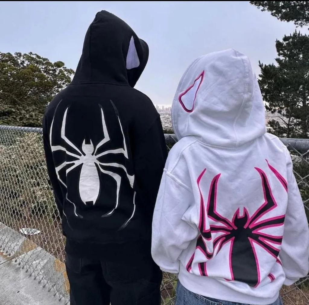 Matching Spider Hoodies with Sneakers and Accessories