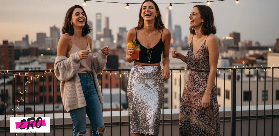 Crop Top + High-Waist Skirt Combo