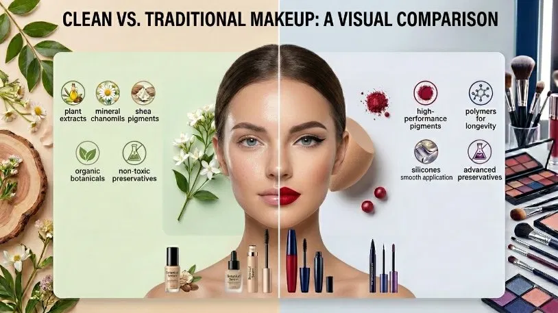 Clean Makeup Formulas vs Traditional Makeup