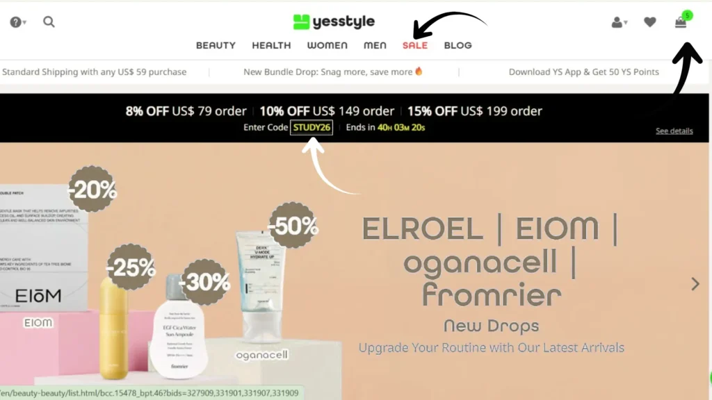 YesStyle STUDY26 Code How to Get the Full 15